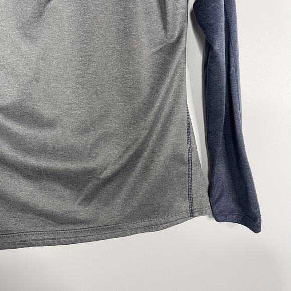 Pro Edge Womens Small S Gray Blue Notre Dame 1/4 Zip Fleece Pullover Colorblock - Picture 4 of 8